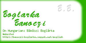boglarka banoczi business card